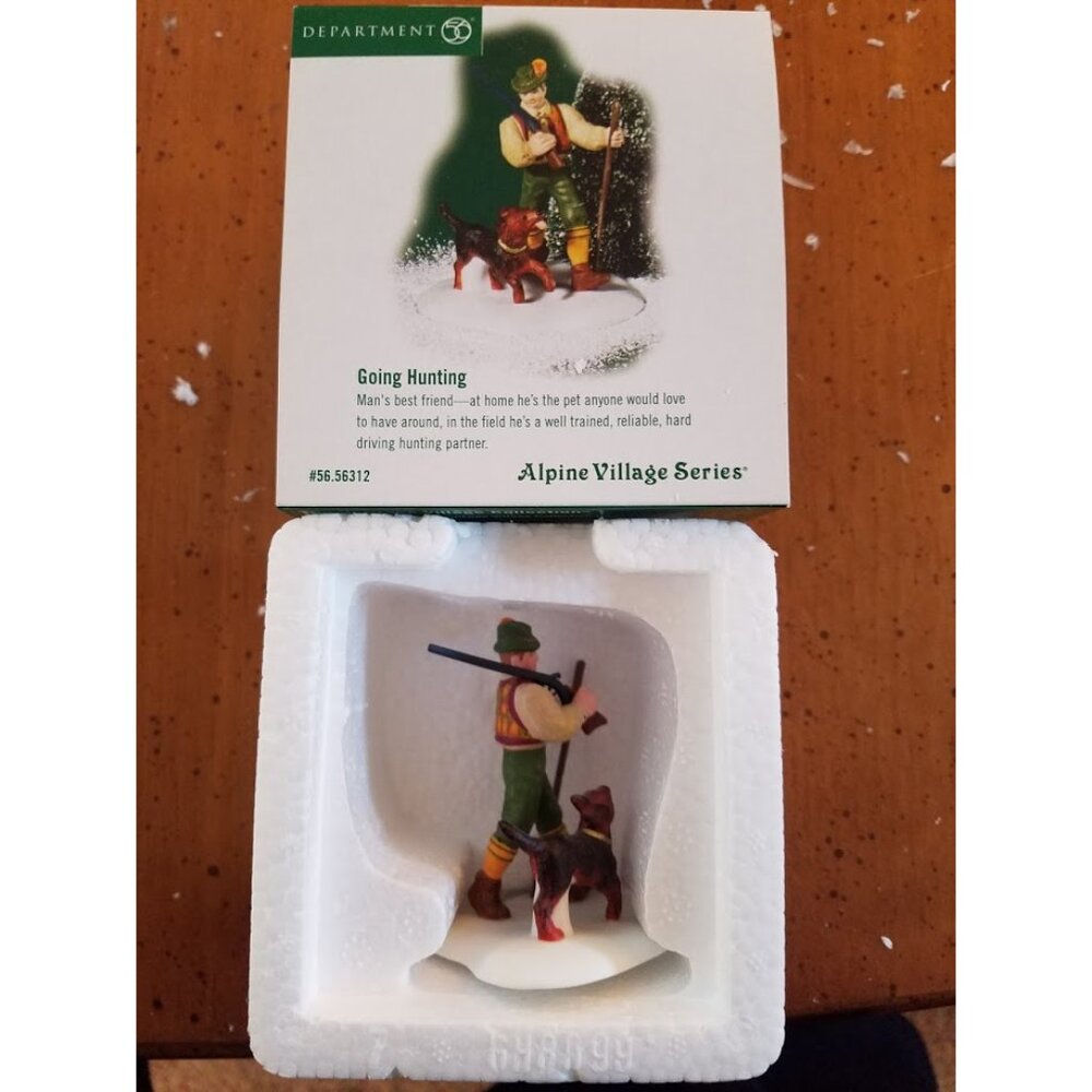 "Going Hunting" #56312 Alpine Village Series -Retired-